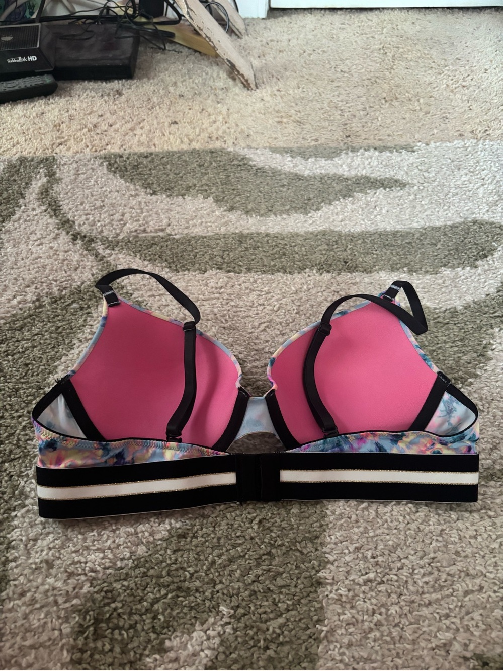 Victoria's Secret PINK Wear Everywhere Push Up Bra 36B Tie Dye Multicolor VS - Picture 8 of 12